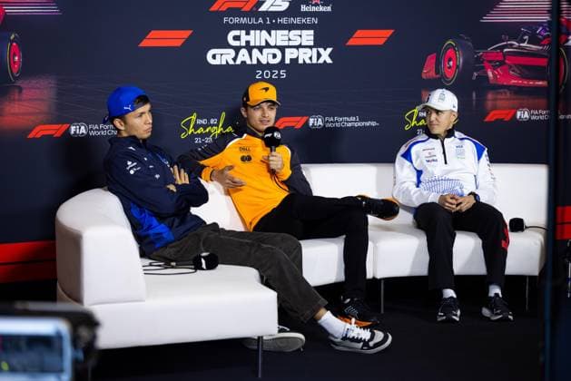 F1 - CHINESE GRAND PRIX 2025 NORRIS Lando (gbr), McLaren F1 Team MCL39, portrait, press conference, PK, Pressekonferenz during the Formula 1 Heineken Chinese Grand Prix 2025, 2nd round of the 2025 FIA Formula One World Championship, WM, Weltmeisterschaft from March 21 to 23, 2025 on the Shanghai International Circuit, in Shanghai, China - ShanghaiChina Copyright: xJavierxJimenezx