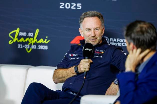 F1 - CHINESE GRAND PRIX 2025 HORNER Christian (gbr), Team Principal of Red Bull Racing, portrait, press conference, PK, Pressekonferenz during the Formula 1 Heineken Chinese Grand Prix 2025, 2nd round of the 2025 FIA Formula One World Championship, WM, Weltmeisterschaft from March 21 to 23, 2025 on the Shanghai International Circuit, in Shanghai, China - ShanghaiChina Copyright: xJavierxJimenezx