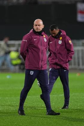 England under 21s coach Lee Carsley France U21, U 21 v England U21, International Friendly, Länderspiel, Nationalmannschaft Football, Stade du Moustoir, Lorient, France - 21 Mar 2025 EDITORIAL USE ONLY No use with unauthorised audio, video, data, fixture lists, club league logos or live services. Online in-match use limited to 120 images, no video emulation. No use in betting, games or single club league player publications. Copyright: xDavexWinter Shutterstockx 15215626g