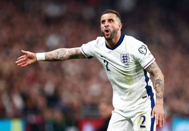 Kyle Walker of England. England v Albania, FIFA 2026 World Cup Qualifying, Group K, Football, Wembley Stadium, London, UK - 21 Mar 2025 EDITORIAL USE ONLY No use with unauthorised audio, video, data, fixture lists, club league logos or live services. Online in-match use limited to 120 images, no video emulation. No use in betting, games or single club league player publications. Copyright: xJamesxMarsh Shutterstockx 15213679ae