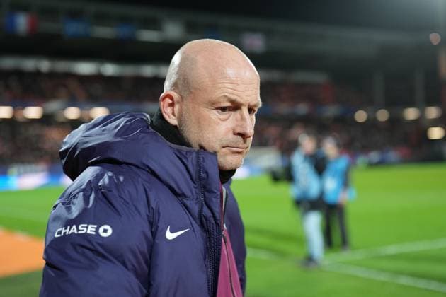 England under 21s coach Lee Carsley France U21, U 21 v England U21, International Friendly, Länderspiel, Nationalmannschaft Football, Stade du Moustoir, Lorient, France - 21 Mar 2025 EDITORIAL USE ONLY No use with unauthorised audio, video, data, fixture lists, club league logos or live services. Online in-match use limited to 120 images, no video emulation. No use in betting, games or single club league player publications. Copyright: xDavexWinter Shutterstockx 15215626t