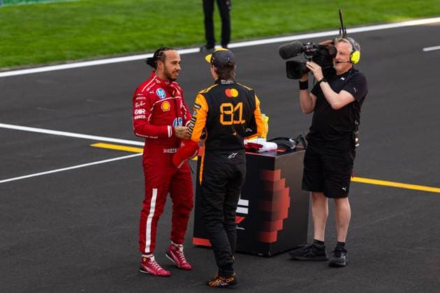 F1 - CHINESE GRAND PRIX 2025 HAMILTON Lewis (gbr), Scuderia Ferrari SF-25, portrait, PIASTRI Oscar (aus), McLaren F1 Team MCL39, portraitHAMILTON Lewis (gbr), Scuderia Ferrari SF-25, portrait during the Formula 1 Heineken Chinese Grand Prix 2025, 2nd round of the 2025 FIA Formula One World Championship, WM, Weltmeisterschaft from March 21 to 23, 2025 on the Shanghai International Circuit, in Shanghai, China - ShanghaiChina Copyright: xJavierxJimenezx