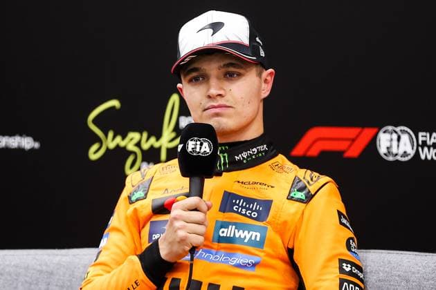 F1 - JAPANESE GRAND PRIX 2025 NORRIS Lando (gbr), McLaren F1 Team MCL39, portrait, press conference, PK, Pressekonferenz during the Formula 1 Lenovo Japanese Grand Prix 2025, 3rd round of the 2025 FIA Formula One World Championship, WM, Weltmeisterschaft from April 4 to 6, 2025 on the Suzuka Circuit, in Suzuka, Japan - SuzukaJapan Copyright: xEricxAlonsox