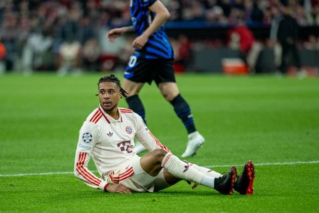 Michael Olise (FC Bayern Muenchen, 17), GER, FC Bayern Muenchen vs. Inter Mailand, Fussball, UEFA, Champions League, Viertlfinale, Hinspiel, Spielzeit 2024 2025, 08.04.2025, GER, FC Bayern Muenchen vs. Inter Mailand, Fussball, UEFA, Champions League, Viertlfinale, Hinspiel, Spielzeit 2024 2025, 08.04.2025 Muenchen Copyright: xEibner-Pressefotox EP_EER