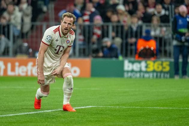 Harry Kane (FC Bayern Muenchen, 09), GER, FC Bayern Muenchen vs. Inter Mailand, Fussball, UEFA, Champions League, Viertlfinale, Hinspiel, Spielzeit 2024 2025, 08.04.2025, GER, FC Bayern Muenchen vs. Inter Mailand, Fussball, UEFA, Champions League, Viertlfinale, Hinspiel, Spielzeit 2024 2025, 08.04.2025 Muenchen Copyright: xEibner-Pressefotox EP_EER