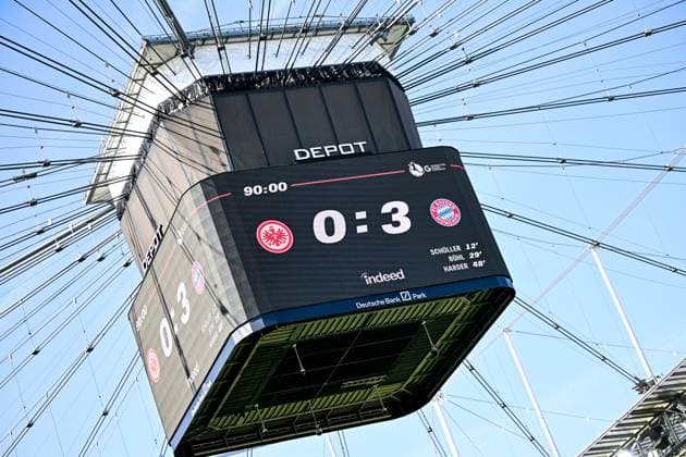 Entstand der Partie, GER, Eintracht Frankfurt vs. FC Bayern Muenchen, Fussball, Google Pixel Frauen Bundesliga, 19. Spieltag, Saison 2024 2025, 12.04.2025. DFB REGULATIONS PROHIBIT ANY USE OF PHOTOGRAPHS as IMAGE SEQUENCES and or QUASI-VIDEO. GER, Eintracht Frankfurt vs. FC Bayern Muenchen, Fussball, Google Pixel Frauen Bundesliga, 19. Spieltag, Saison 2024 2025, 12.04.2025. Frankfurt Copyright: xEibner-Pressefoto FlorianxWiegandx EP_FWD