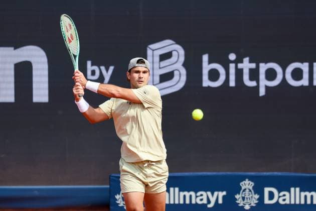 Marcos Giron (USA), GER, BMW Open by Bitpanda, Miomir Kecmanovic (Serbien) vs. Marcos Giron (USA), Tennis, ATP, Tennis Herren 500, Herren, 14.04.2025, GER, BMW Open by Bitpanda, Miomir Kecmanovic (Serbien) vs. Marcos Giron (USA), Tennis, ATP 500, Herren, 14.04.2025 Muenchen Copyright: xEibner-Pressefoto JennixMaulx EP_JML