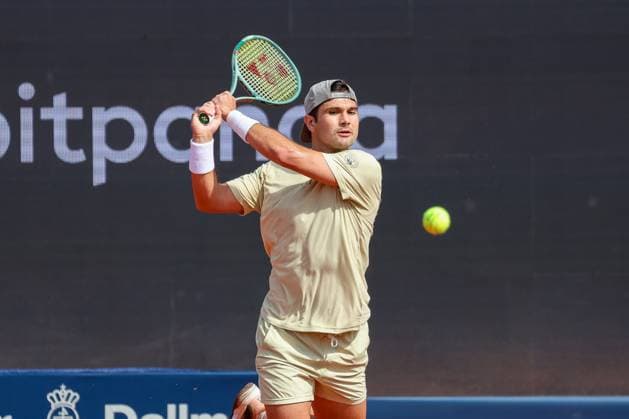 Marcos Giron (USA), GER, BMW Open by Bitpanda, Miomir Kecmanovic (Serbien) vs. Marcos Giron (USA), Tennis, ATP, Tennis Herren 500, Herren, 14.04.2025, GER, BMW Open by Bitpanda, Miomir Kecmanovic (Serbien) vs. Marcos Giron (USA), Tennis, ATP 500, Herren, 14.04.2025 Muenchen Copyright: xEibner-Pressefoto JennixMaulx EP_JML