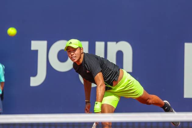 Learner Tien (USA), GER, BMW Open by Bitpanda, Tallon Griekspoor (Niederlande) vs. Learner Tien (USA), Tennis, ATP, Tennis Herren 500, Herren, 14.04.2025, GER, BMW Open by Bitpanda, Tallon Griekspoor (Niederlande) vs. Learner Tien (USA), Tennis, ATP 500, Herren, 14.04.2025 Muenchen Copyright: xEibner-Pressefoto JennixMaulx EP_JML