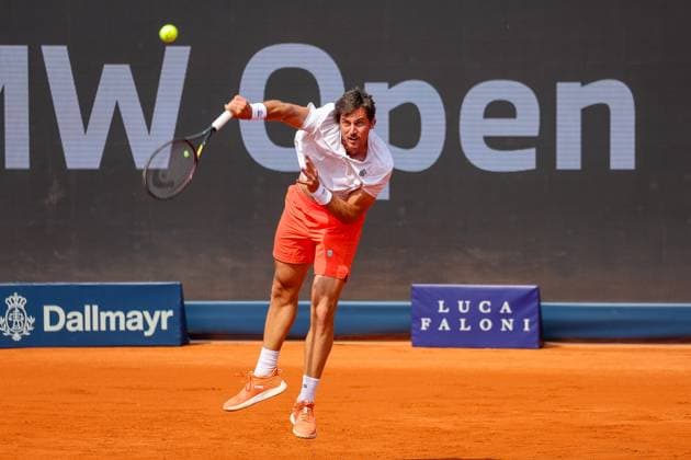 Borna Gojo (Kroatien), GER, BMW Open by Bitpanda, Borna Gojo (Kroatien) vs. Ben Shelton (USA), Tennis, ATP, Tennis Herren 500, Herren, 14.04.2025, GER, BMW Open by Bitpanda, Borna Gojo (Kroatien) vs. Ben Shelton (USA), Tennis, ATP 500, Herren, 14.04.2025 Muenchen Copyright: xEibner-Pressefoto JennixMaulx EP_JML