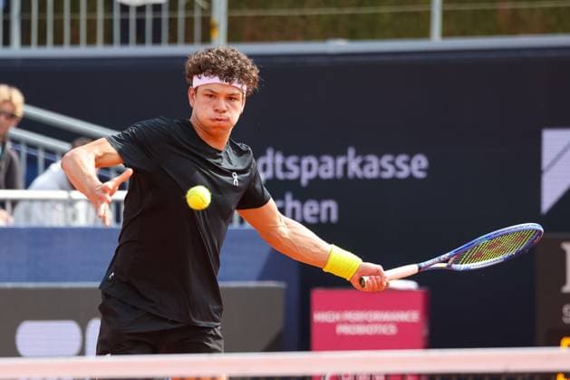 Ben Shelton (USA), GER, BMW Open by Bitpanda, Borna Gojo (Kroatien) vs. Ben Shelton (USA), Tennis, ATP, Tennis Herren 500, Herren, 14.04.2025, GER, BMW Open by Bitpanda, Borna Gojo (Kroatien) vs. Ben Shelton (USA), Tennis, ATP 500, Herren, 14.04.2025 Muenchen Copyright: xEibner-Pressefoto JennixMaulx EP_JML