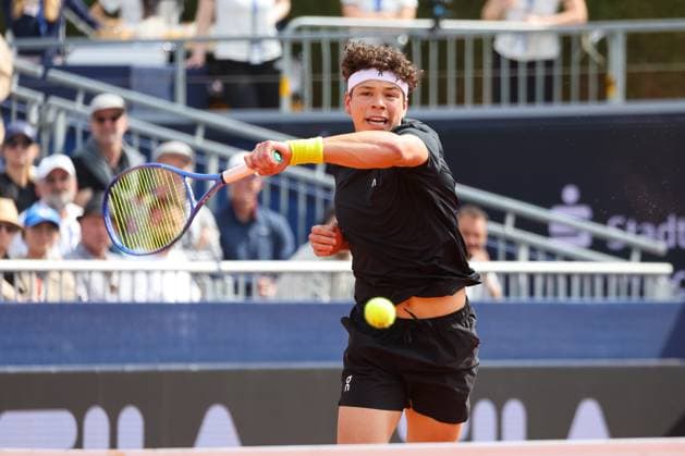 Ben Shelton (USA), GER, BMW Open by Bitpanda, Borna Gojo (Kroatien) vs. Ben Shelton (USA), Tennis, ATP, Tennis Herren 500, Herren, 14.04.2025, GER, BMW Open by Bitpanda, Borna Gojo (Kroatien) vs. Ben Shelton (USA), Tennis, ATP 500, Herren, 14.04.2025 Muenchen Copyright: xEibner-Pressefoto JennixMaulx EP_JML