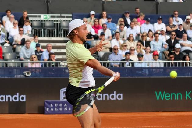 Alexandre Muller (FRA), GER, BMW Open by Bitpanda, Alexander Zverev (Deutschland) vs. Alexandre Muller (FRA), Tennis, ATP, Tennis Herren 500, Herren, 14.04.2025, GER, BMW Open by Bitpanda, Alexander Zverev (Deutschland) vs. Alexandre Muller (FRA), Tennis, ATP 500, Herren, 14.04.2025 Muenchen Copyright: xEibner-Pressefoto JennixMaulx EP_JML