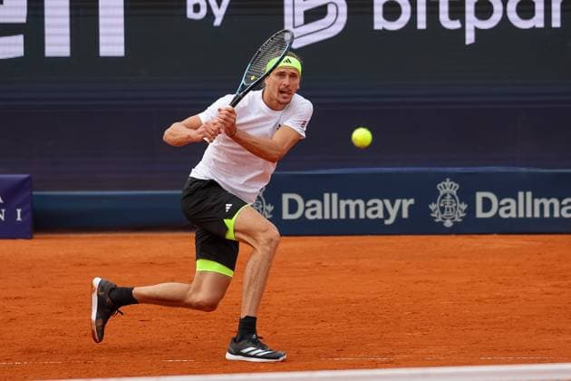 Alexander Zverev (Deutschland), GER, BMW Open by Bitpanda, Alexander Zverev (Deutschland) vs. Alexandre Muller (FRA), Tennis, ATP, Tennis Herren 500, Herren, 14.04.2025, GER, BMW Open by Bitpanda, Alexander Zverev (Deutschland) vs. Alexandre Muller (FRA), Tennis, ATP 500, Herren, 14.04.2025 Muenchen Copyright: xEibner-Pressefoto JennixMaulx EP_JML