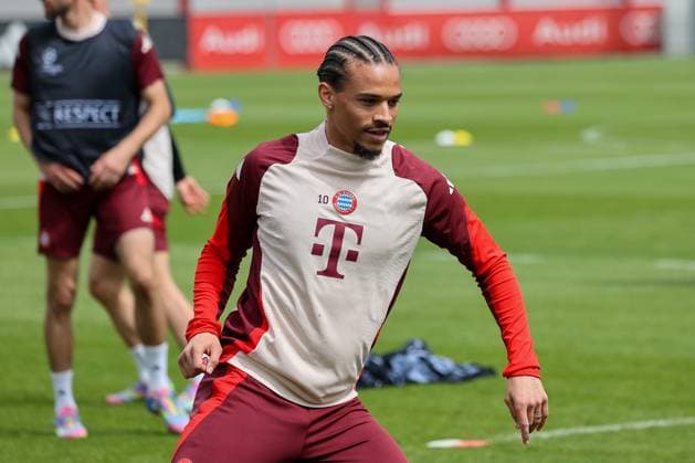 Leroy Sane (FC Bayern Muenchen, 10), GER, Abschlusstraining, FC Bayern Muenchen, Fussball, UEFA Champions League, Viertelfinale Rueckspiel, Saison 2024 2025, 15.04.2025, GER, Abschlusstraining, FC Bayern Muenchen, Fussball, UEFA Champions League, Viertelfinale Rueckspiel, Saison 2024 2025, 15.04.2025 Muenchen Copyright: xEibner-Pressefoto JennixMaulx EP_JML
