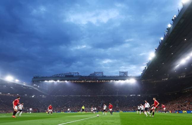 A general view during the match Manchester United, ManU v Olympique Lyonnais, UEFA Europa League, Quarter Final, Second Leg, Football, Old Trafford, Manchester, UK - 17 Apr 2025 EDITORIAL USE ONLY No use with unauthorised audio, video, data, fixture lists, club league logos or live services. Online in-match use limited to 120 images, no video emulation. No use in betting, games or single club league player publications. Copyright: xMattxWest Shutterstockx 15253946ad