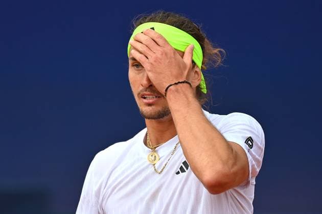 Alexander ZVEREV (GER), Enttaeuschung,Frust,enttaeuscht, frustriert,niedergeschlagen, Aktion,Einzelbild,angeschnittenes Einzelmotiv,Portrait,Portraet. Tennis BMW Open 2025 vom 12.04.-20.04. 2025