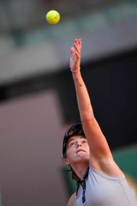 April 23, 2025, Madrid, Madrid, SPAIN: Anastasia Pavliuchenkova of Russia in action against Anastasija Sevastova of Latvia during the Mutua Madrid Open 2025, ATP, Tennis Herren Masters 1000 and WTA, Tennis Damen 1000, tennis tournament celebrated at Caja Magica on April 23, 2025 in Madrid, Spain. Madrid SPAIN - ZUMAa181 20250423_zaa_a181_028 Copyright: xOscarxJ.xBarrosox