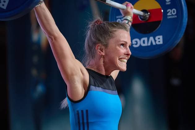 Elisabeth Thiele (Chemnitzer AC) Reissen GER, Deutsche Mannschaftsmeisterschaft Gewichtheben, Bundesliga-Finale im Gewichtheben, Deutsche Mannschaftsmeisterschaft, 1. Bundesliga, Saison 2024 2025, 26.04.2025 GER, Deutsche Mannschaftsmeisterschaft Gewichtheben, Bundesliga-Finale im Gewichtheben, Deutsche Mannschaftsmeisterschaft, 1. Bundesliga, Saison 2024 2025, 26.04.2025 Heidelberg