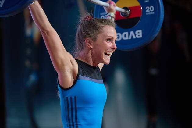 Elisabeth Thiele (Chemnitzer AC) Reissen GER, Deutsche Mannschaftsmeisterschaft Gewichtheben, Bundesliga-Finale im Gewichtheben, Deutsche Mannschaftsmeisterschaft, 1. Bundesliga, Saison 2024 2025, 26.04.2025 GER, Deutsche Mannschaftsmeisterschaft Gewichtheben, Bundesliga-Finale im Gewichtheben, Deutsche Mannschaftsmeisterschaft, 1. Bundesliga, Saison 2024 2025, 26.04.2025 Heidelberg