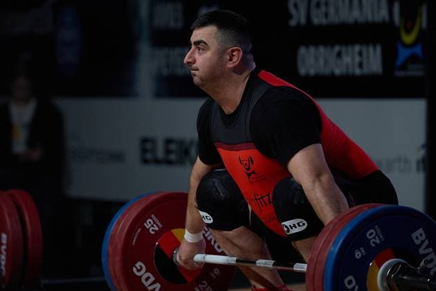 Sargis Martirosjan (SV Germania Obrigheim) Reissen GER, Deutsche Mannschaftsmeisterschaft Gewichtheben, Bundesliga-Finale im Gewichtheben, Deutsche Mannschaftsmeisterschaft, 1. Bundesliga, Saison 2024 2025, 26.04.2025 GER, Deutsche Mannschaftsmeisterschaft Gewichtheben, Bundesliga-Finale im Gewichtheben, Deutsche Mannschaftsmeisterschaft, 1. Bundesliga, Saison 2024 2025, 26.04.2025 Heidelberg