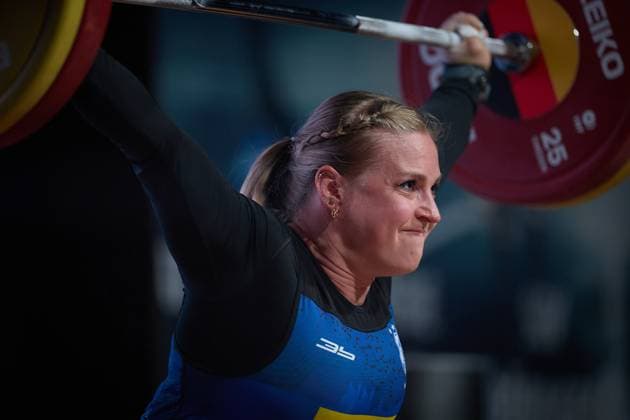Lisa Marie Schweizer (AV 03 Speyer) Reissen GER, Deutsche Mannschaftsmeisterschaft Gewichtheben, Bundesliga-Finale im Gewichtheben, Deutsche Mannschaftsmeisterschaft, 1. Bundesliga, Saison 2024 2025, 26.04.2025 GER, Deutsche Mannschaftsmeisterschaft Gewichtheben, Bundesliga-Finale im Gewichtheben, Deutsche Mannschaftsmeisterschaft, 1. Bundesliga, Saison 2024 2025, 26.04.2025 Heidelberg