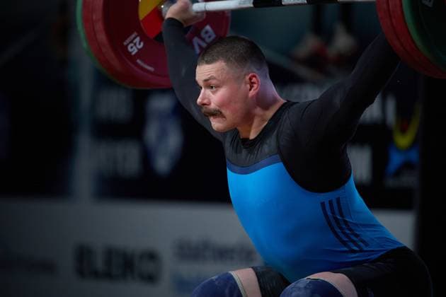 Kurt Perthel (Chemnitzer AC) Reissen GER, Deutsche Mannschaftsmeisterschaft Gewichtheben, Bundesliga-Finale im Gewichtheben, Deutsche Mannschaftsmeisterschaft, 1. Bundesliga, Saison 2024 2025, 26.04.2025 GER, Deutsche Mannschaftsmeisterschaft Gewichtheben, Bundesliga-Finale im Gewichtheben, Deutsche Mannschaftsmeisterschaft, 1. Bundesliga, Saison 2024 2025, 26.04.2025 Heidelberg