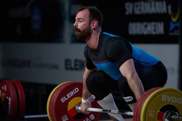 Raphael Friedrich (Chemnitzer AC) Reissen GER, Deutsche Mannschaftsmeisterschaft Gewichtheben, Bundesliga-Finale im Gewichtheben, Deutsche Mannschaftsmeisterschaft, 1. Bundesliga, Saison 2024 2025, 26.04.2025 GER, Deutsche Mannschaftsmeisterschaft Gewichtheben, Bundesliga-Finale im Gewichtheben, Deutsche Mannschaftsmeisterschaft, 1. Bundesliga, Saison 2024 2025, 26.04.2025 Heidelberg
