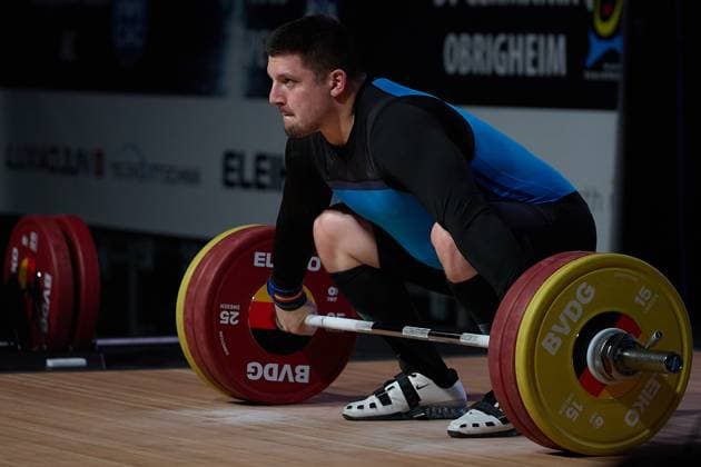Josef Kolar (Chemnitzer AC) Reissen GER, Deutsche Mannschaftsmeisterschaft Gewichtheben, Bundesliga-Finale im Gewichtheben, Deutsche Mannschaftsmeisterschaft, 1. Bundesliga, Saison 2024 2025, 26.04.2025 GER, Deutsche Mannschaftsmeisterschaft Gewichtheben, Bundesliga-Finale im Gewichtheben, Deutsche Mannschaftsmeisterschaft, 1. Bundesliga, Saison 2024 2025, 26.04.2025 Heidelberg