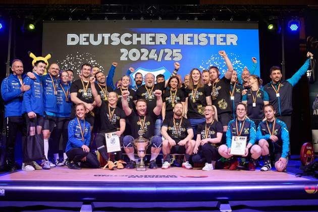 Die Finalteilnehmer vom Athletenverein 1903 e. V. Speyer, SV Germania Obrigheim und Chemnitzer AC GER, Deutsche Mannschaftsmeisterschaft Gewichtheben, Bundesliga-Finale im Gewichtheben, Deutsche Mannschaftsmeisterschaft, 1. Bundesliga, Saison 2024 2025, 26.04.2025 GER, Deutsche Mannschaftsmeisterschaft Gewichtheben, Bundesliga-Finale im Gewichtheben, Deutsche Mannschaftsmeisterschaft, 1. Bundesliga, Saison 2024 2025, 26.04.2025 Heidelberg