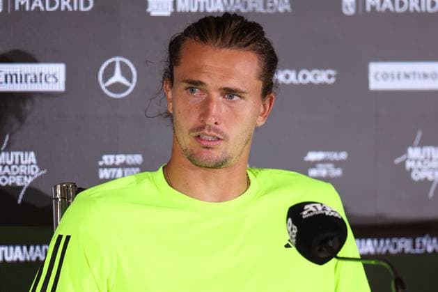 April 29, 2025, Madrid, Madrid, Spain: Alexander Zverev of Germany attends his press conference, PK, Pressekonferenz during the Mutua Madrid Open 2025, ATP, Tennis Herren Masters 1000 and WTA, Tennis Damen 1000 tennis tournament, celebrated at Caja Magica on April 29, 2025 in Madrid, Spain. Madrid Spain - ZUMAa181 20250429_zaa_a181_712 Copyright: xIrinaxR.xHipolitox