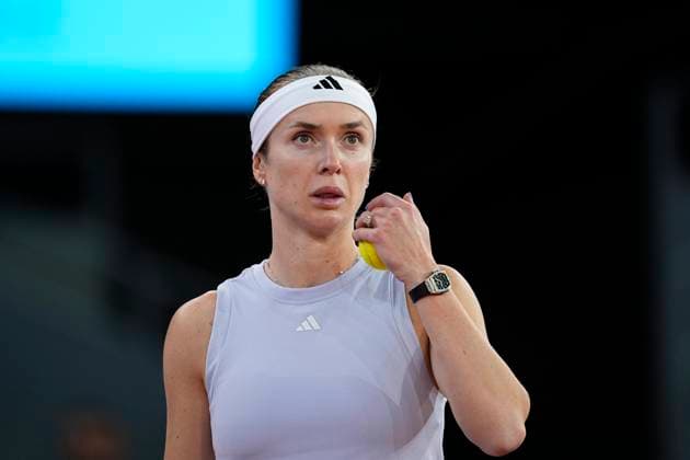May 1, 2025, Madrid, Madrid, Spain: Elina Svitolina of Ukraine in action against Aryna Sabalenka of Belarus during the Mutua Madrid Open 2025, ATP, Tennis Herren Masters 1000 and WTA, Tennis Damen 1000 tennis tournament, celebrated at Caja Magica on May 01, 2025 in Madrid, Spain. Madrid Spain - ZUMAa181 20250501_zaa_a181_303 Copyright: xOscarxJ.xBarrosox