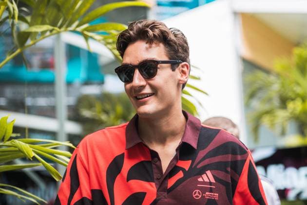 George Russell (Mercedes-AMG Petronas F1 Team, Großbritannien, 63) USA, Formel 1 Weltmeisterschaft, Crypto.com Miami Grand Prix, Miami International Autodrome, Saison 2025, 03.05.2025 USA, Formel 1 Weltmeisterschaft, Crypto.com Miami Grand Prix, Miami International Autodrome, Saison 2025, 03.05.2025 Miami Copyright: xEibner-Pressefotox EP_mbu