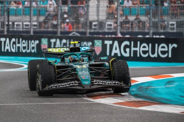 Fernando Alonso (Aston Martin Aramco F1 Team, Spanien, 14) USA, Formel 1 Weltmeisterschaft, Crypto.com Miami Grand Prix, Miami International Autodrome, Saison 2025, 03.05.2025 USA, Formel 1 Weltmeisterschaft, Crypto.com Miami Grand Prix, Miami International Autodrome, Saison 2025, 03.05.2025 Miami Copyright: xEibner-Pressefoto MaevaxBurillox EP_MBO