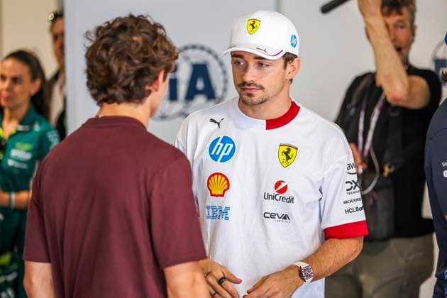 F1 - MIAMI GRAND PRIX 2025 LECLERC Charles (mco), Scuderia Ferrari SF-25, KIMI ANTONELLI Andrea (ita), Mercedes AMG F1 Team W16, portrait during the Formula 1 Crypto.com Miami Grand Prix 2025, 6th round of the 2025 FIA Formula One World Championship, WM, Weltmeisterschaft from May 2 to 4, 2025 on the Miami International Autodrome, in Miami Gardens, Florida, United States of America - Miami GardensUnited States Copyright: xEricxAlonsox