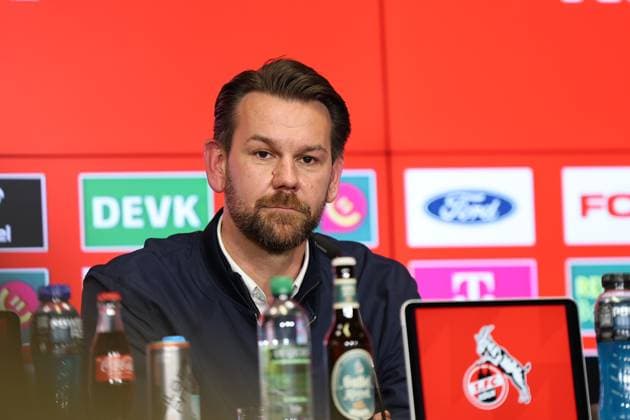 GER, 2.FBL, PK 1. FC Koeln, kurzfristige Trainervorstellung 05.05.2025, Rheinenergie Stadion, Koeln, GER, 2.FBL, PK 1. FC Koeln, kurzfristige Trainervorstellung , im Bild: Thomas Kessler vorrübergehend Geschäftsführer (1. FC Koeln),