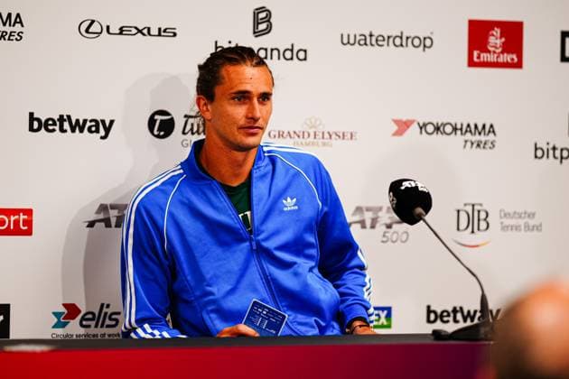Alexander Zverev bei Pressekonferenz GER, Pressekonferenz Alexander Zverev, Tennis, ATP, Tennis Herren 500, Bitpanda Hamburg Open, 17.05.2025 GER, Pressekonferenz Alexander Zverev, Tennis, ATP 500, Bitpanda Hamburg Open, 17.05.2025 Hamburg Copyright: xEibner-Pressefoto MarcelxvonxFehrnx EP_MFN