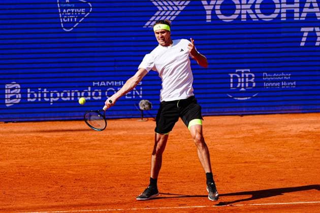 Alexander Zverev (GER) GER, Alexander Zverev (GER) vs. Alexandre Muller (FRA), Tennis, ATP, Tennis Herren 500, Bitpanda Hamburg Open, Achtelfinale, 21.05.2025 GER, Alexander Zverev (GER) vs. Alexandre Muller (FRA), Tennis, ATP 500, Bitpanda Hamburg Open, Achtelfinale, 21.05.2025 Hamburg Copyright: xEibner-Pressefoto MarcelxvonxFehrnx EP_MFN