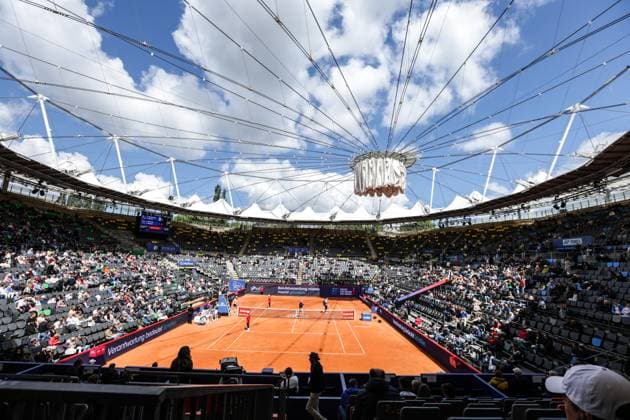 GER, Hamburg, xFSx , ATP, Tennis Herren 500 , Herren Tennistunier Bitpanda Hamburg Open 2025, Halbfinale ,Herren Doppel , 23.05.2025 Centre Court Hamburg Open , Themenfoto, Themenbild, Symbolfoto, Symbolbild, Stockfoto Copyright: HMBxMedia FernandoxSoares