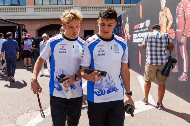 Liam Lawson (Racing Bulls, 30) und Isack Hadjar (Racing Bulls, 20), Grosser Preis von Monaco, Motorsport, Formel 1, Saison 2025, 23.05.2025 Grosser Preis von Monaco, Motorsport, Formel 1, Saison 2025, 23.05.2025 Copyright: xEibner-Pressefoto AlexanderxNeisx EP_ANS