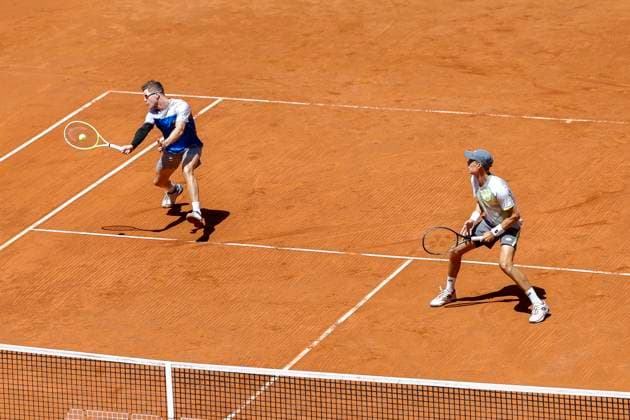 Ariel Behar (URU) und Joran Vliegen (BEL) , Schweiz, Tennis, Gonet Geneva Open ATP, Tennis Herren 250), Final Doppel,2025, Ariel Behar (URU) Joran Vliegen (BEL) vs. Sadio Doumbia (FRA) Fabien Reboul (FRA), 24.05.2025, Parc des Eaux-Vives, Genf, Schweiz Genf Parc des Eaux-Vives Genf Schweiz Copyright: xGrantxHubbsx