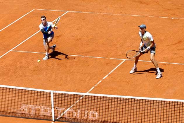Ariel Behar (URU) und Joran Vliegen (BEL) , Schweiz, Tennis, Gonet Geneva Open ATP, Tennis Herren 250), Final Doppel,2025, Ariel Behar (URU) Joran Vliegen (BEL) vs. Sadio Doumbia (FRA) Fabien Reboul (FRA), 24.05.2025, Parc des Eaux-Vives, Genf, Schweiz Genf Parc des Eaux-Vives Genf Schweiz Copyright: xGrantxHubbsx