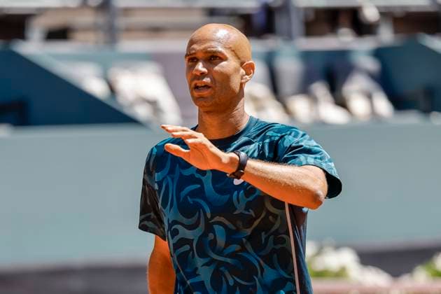 Sadio Doumbia (FRA) , Schweiz, Tennis, Gonet Geneva Open ATP, Tennis Herren 250), Final Doppel,2025, Ariel Behar (URU) Joran Vliegen (BEL) vs. Sadio Doumbia (FRA) Fabien Reboul (FRA), 24.05.2025, Parc des Eaux-Vives, Genf, Schweiz Genf Parc des Eaux-Vives Genf Schweiz Copyright: xGrantxHubbsx