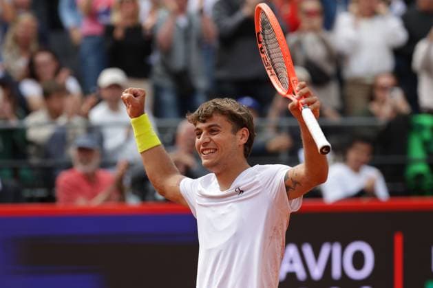 GER, Hamburg, xFSx , ATP, Tennis Herren 500 , Herren Tennistunier Bitpanda Hamburg Open 2025, Finale Herren Einzel , 24.05.2025 Flavio Cobolli (ITA) gewinnt die Bitpanda Hamburg Open 2025 jubelnd, bejubelt, jubelt, jubeln Copyright: HMBxMedia FernandoxSoares