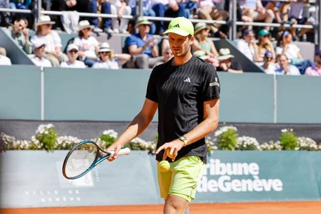 Hubert Hurkacz (POL) , Schweiz, Tennis, Gonet Geneva Open ATP, Tennis Herren 250), Final Einzel,2025, Hubert Hurkacz (POL) vs. Novak Djokovic (SRB), 24.05.2025, Parc des Eaux-Vives, Genf, Schweiz Genf Parc des Eaux-Vives Genf Schweiz Copyright: xGrantxHubbsx