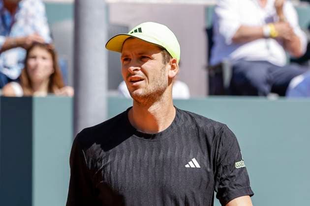 Hubert Hurkacz (POL) , Schweiz, Tennis, Gonet Geneva Open ATP, Tennis Herren 250), Final Einzel,2025, Hubert Hurkacz (POL) vs. Novak Djokovic (SRB), 24.05.2025, Parc des Eaux-Vives, Genf, Schweiz Genf Parc des Eaux-Vives Genf Schweiz Copyright: xGrantxHubbsx
