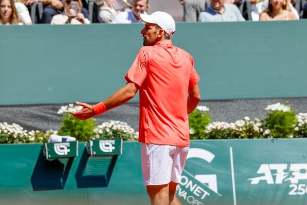 Novak Djokovic (SRB) , Schweiz, Tennis, Gonet Geneva Open ATP, Tennis Herren 250), Final Doppel,2025, Ariel Behar (URU) Joran Vliegen (BEL) vs. Sadio Doumbia (FRA) Fabien Reboul (FRA), 24.05.2025, Parc des Eaux-Vives, Genf, Schweiz Genf Parc des Eaux-Vives Genf Schweiz Copyright: xGrantxHubbsx