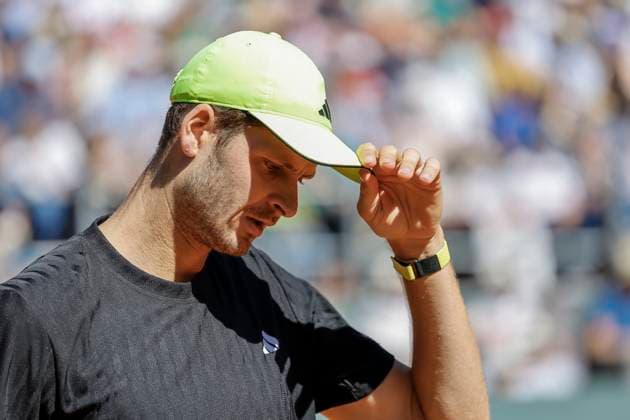 Hubert Hurkacz (POL) , Schweiz, Tennis, Gonet Geneva Open ATP, Tennis Herren 250), Final Doppel,2025, Ariel Behar (URU) Joran Vliegen (BEL) vs. Sadio Doumbia (FRA) Fabien Reboul (FRA), 24.05.2025, Parc des Eaux-Vives, Genf, Schweiz Genf Parc des Eaux-Vives Genf Schweiz Copyright: xGrantxHubbsx