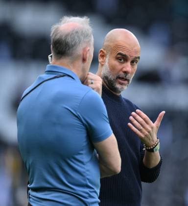 Football - 2024 2025 Premier League - Fulham vs Manchester City - Craven Cottage - Sunday 25th May 2025. Manchester City manager Pep Guardiola. COLORSPORT Ashley Western