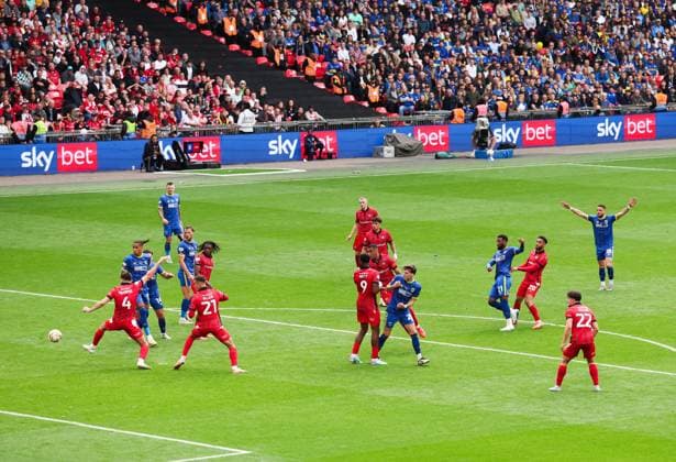 Myles Hippolyte of AFC Wimbledon scores the opening goal 1-0 AFC Wimbledon v Walsall, EFL Sky Bet League Two, Play-Off Final, Football, Wembley Stadium, London, UK - 26 May 2025 EDITORIAL USE ONLY No use with unauthorised audio, video, data, fixture lists, club league logos or live services. Online in-match use limited to 120 images, no video emulation. No use in betting, games or single club league player publications. Copyright: xAndrewxFosker Shutterstockx 15316458cs